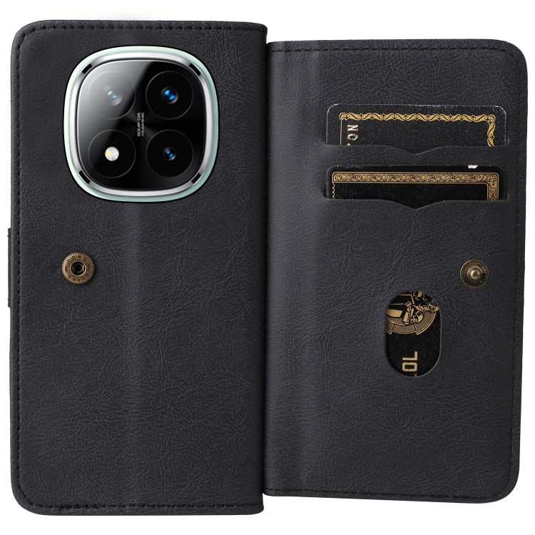 For Redmi Note 14 Pro / 14 Pro+ 5G Multi-Function Wallet 10 Card Slots Leather Phone Case
