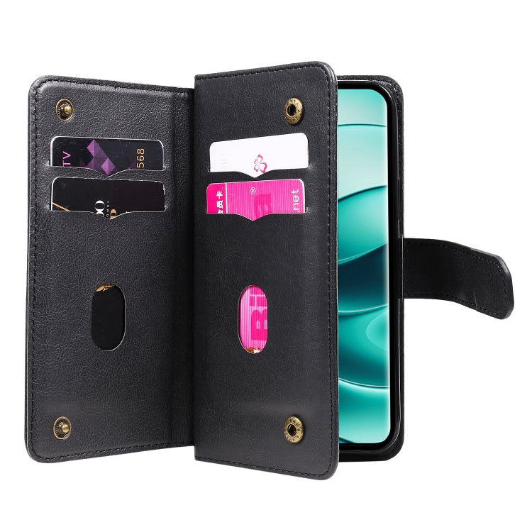 For Redmi Note 14 Pro / 14 Pro+ 5G Multi-Function Wallet 10 Card Slots Leather Phone Case