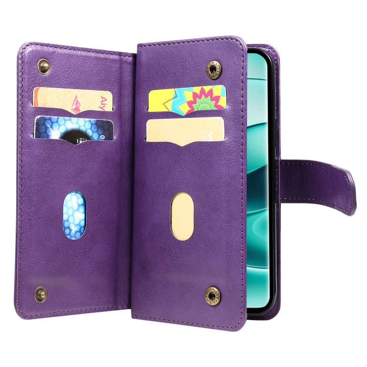 For Redmi Note 14 Pro / 14 Pro+ 5G Multi-Function Wallet 10 Card Slots Leather Phone Case