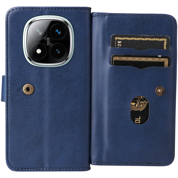 For Redmi Note 14 Pro / 14 Pro+ 5G Multi-Function Wallet 10 Card Slots Leather Phone Case