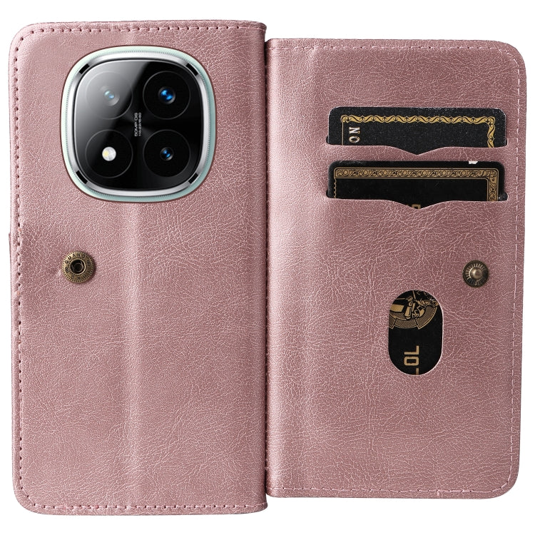 For Redmi Note 14 Pro / 14 Pro+ 5G Multi-Function Wallet 10 Card Slots Leather Phone Case