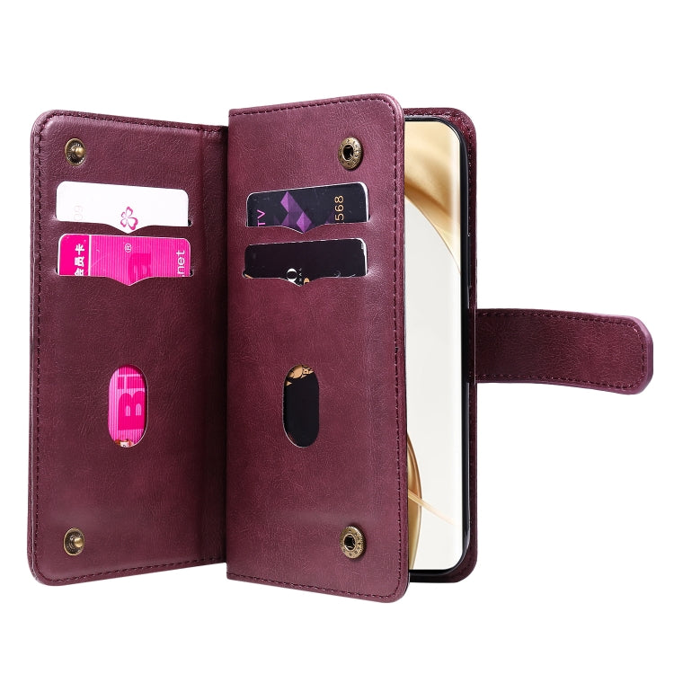 For Honor 200 Pro Multi-Function Wallet 10 Card Slots Leather Phone Case