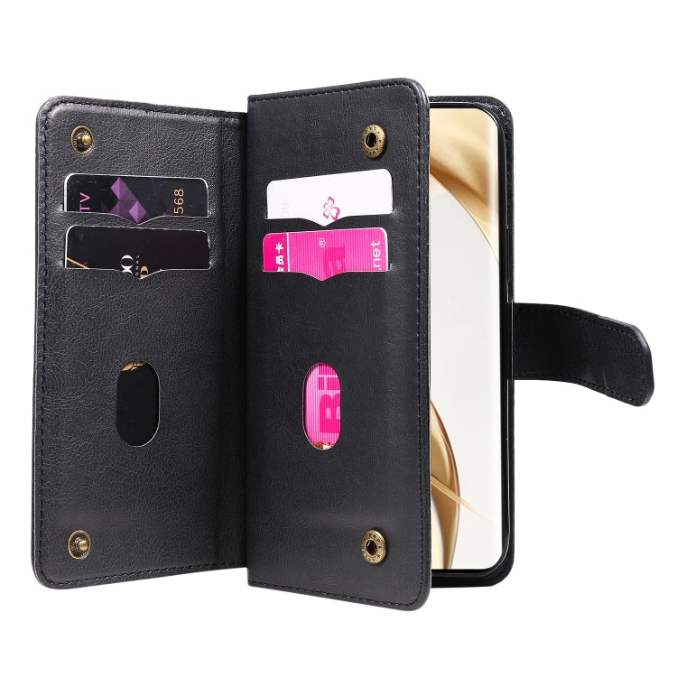 For Honor 200 Pro Multi-Function Wallet 10 Card Slots Leather Phone Case