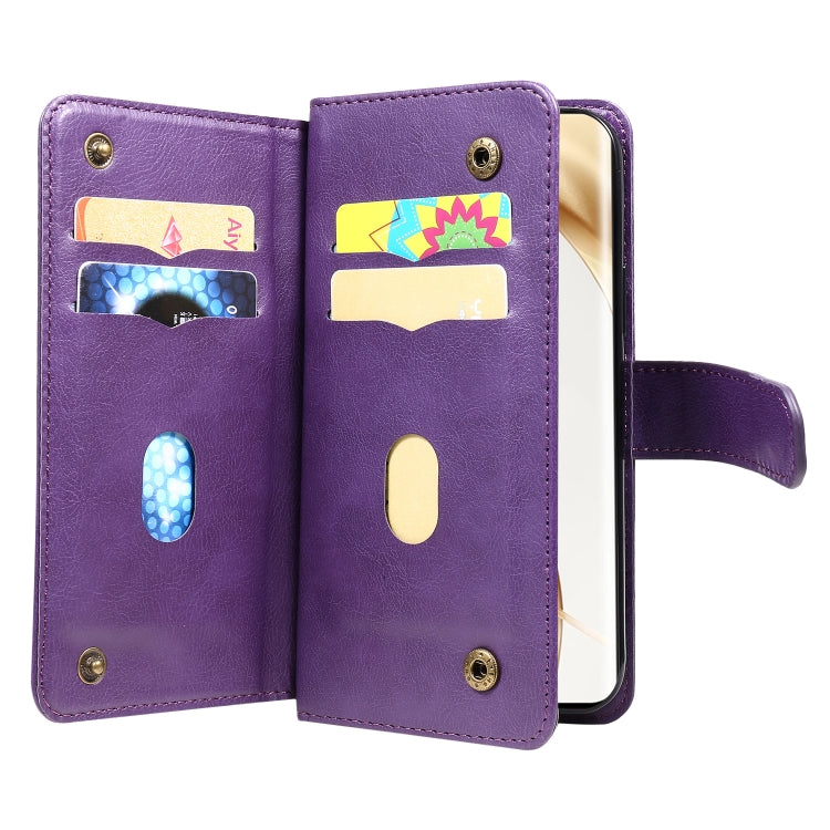 For Honor 200 Pro Multi-Function Wallet 10 Card Slots Leather Phone Case