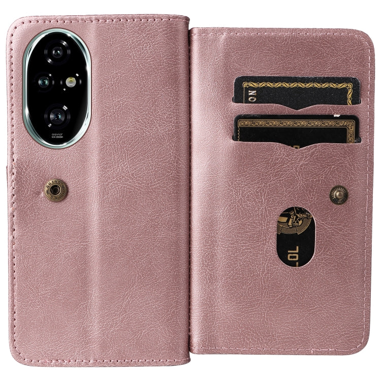 For Honor 200 Pro Multi-Function Wallet 10 Card Slots Leather Phone Case