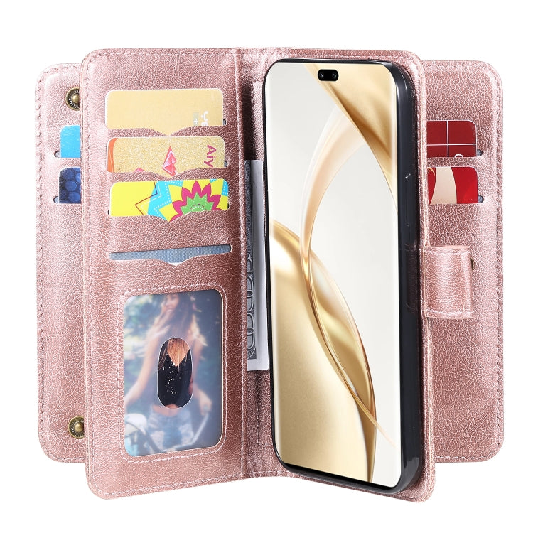 For Honor 200 Pro Multi-Function Wallet 10 Card Slots Leather Phone Case