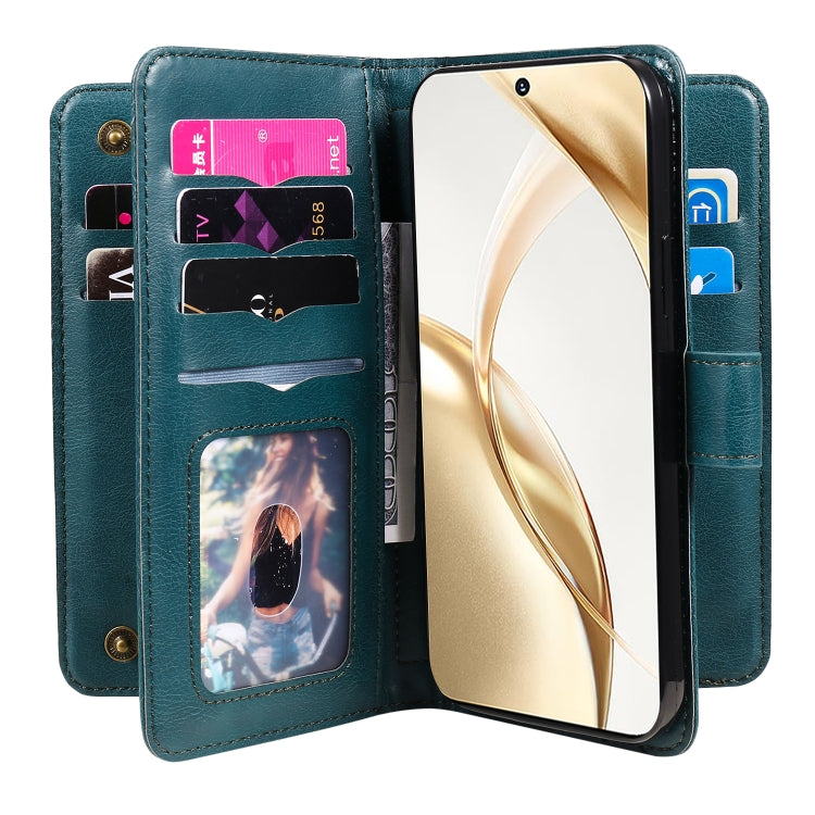 For Honor 200 Multi-Function Wallet 10 Card Slots Leather Phone Case