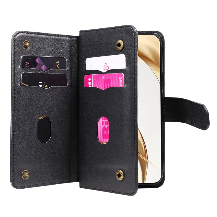 For Honor 200 Multi-Function Wallet 10 Card Slots Leather Phone Case