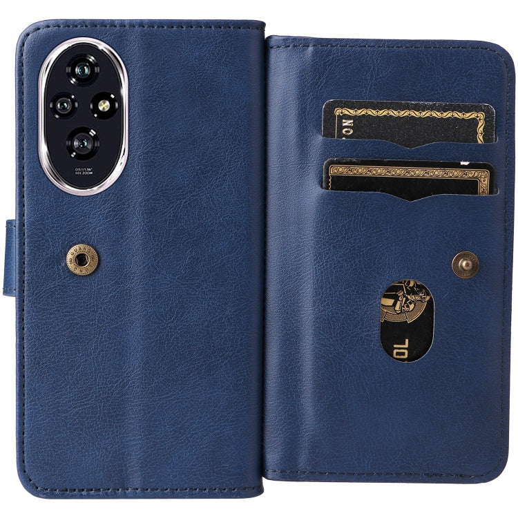 For Honor 200 Multi-Function Wallet 10 Card Slots Leather Phone Case