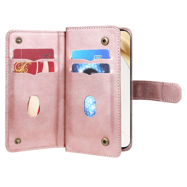 For Honor 200 Multi-Function Wallet 10 Card Slots Leather Phone Case
