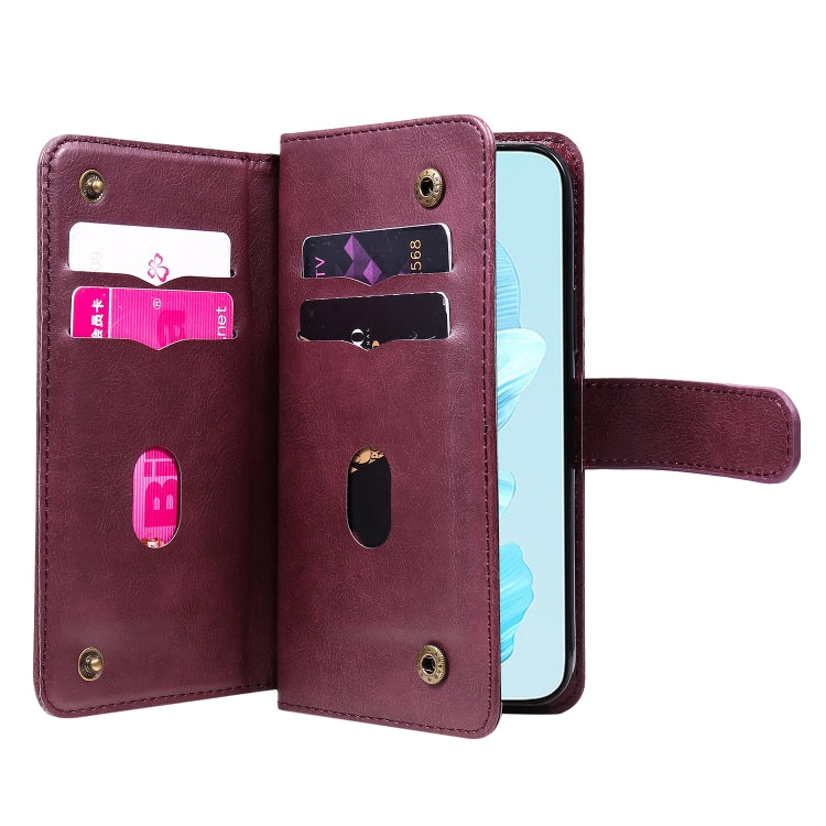 For Honor 200 Lite Global Multi-Function Wallet 10 Card Slots Leather Phone Case