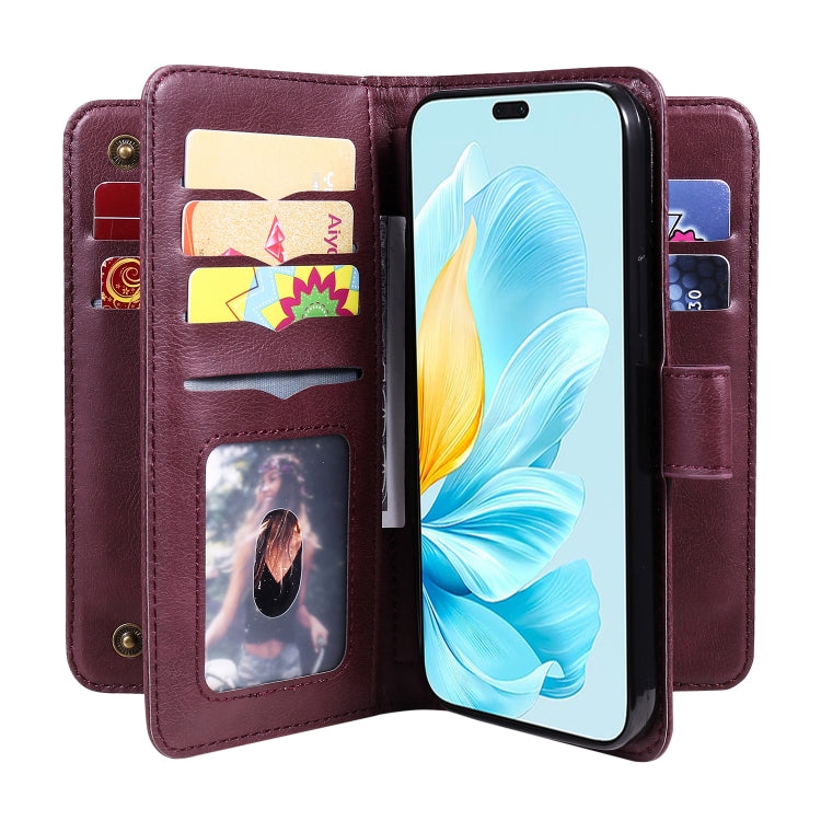 For Honor 200 Lite Global Multi-Function Wallet 10 Card Slots Leather Phone Case