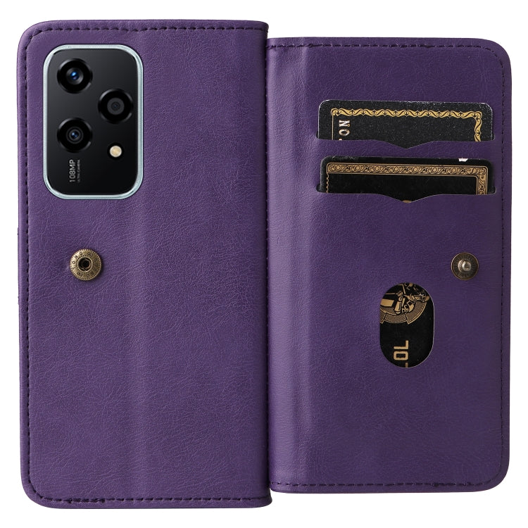 For Honor 200 Lite Global Multi-Function Wallet 10 Card Slots Leather Phone Case