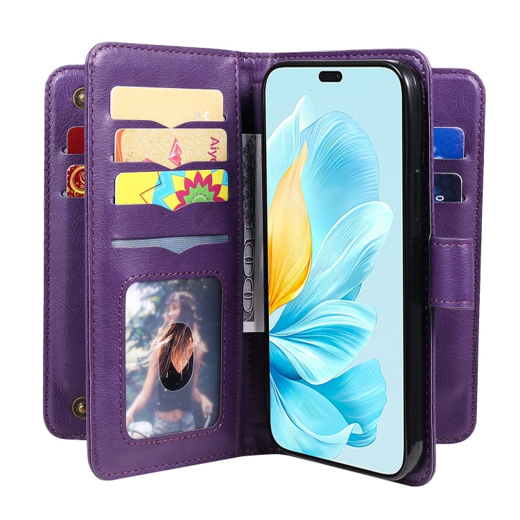 For Honor 200 Lite Global Multi-Function Wallet 10 Card Slots Leather Phone Case