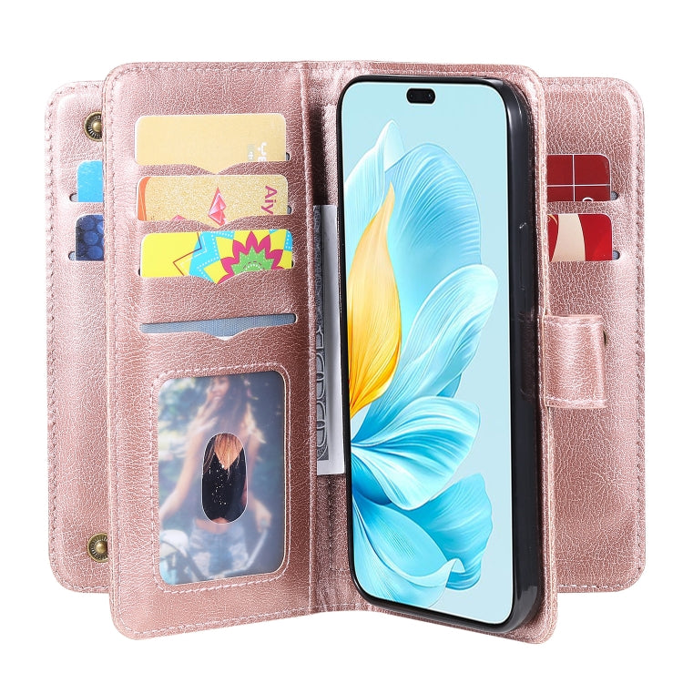 For Honor 200 Lite Global Multi-Function Wallet 10 Card Slots Leather Phone Case