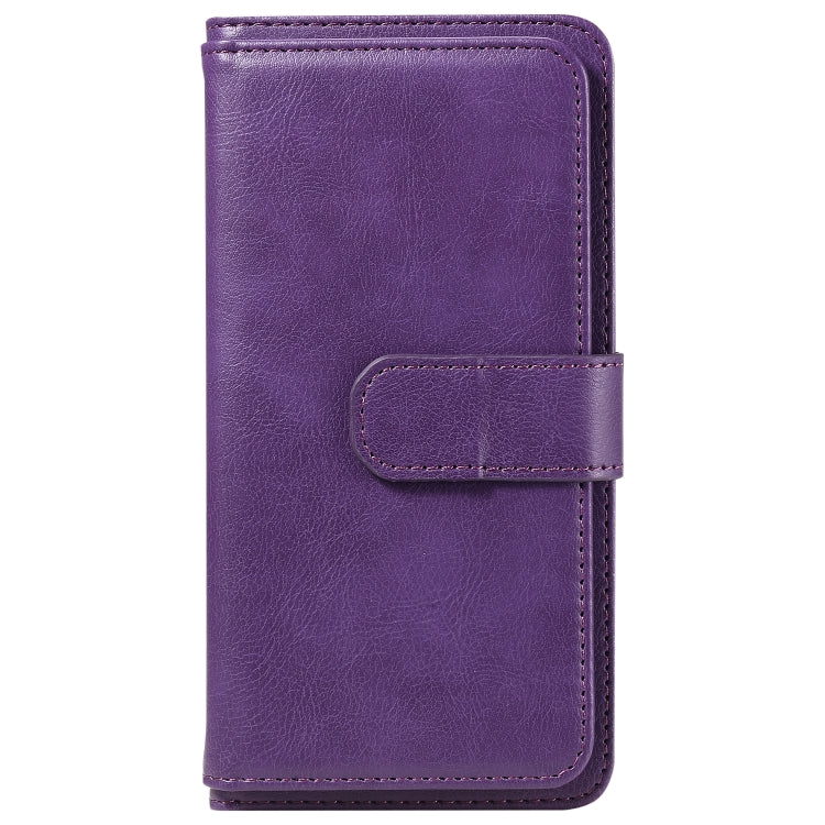 For Honor X6b Multi-Function Wallet 10 Card Slots Leather Phone Case