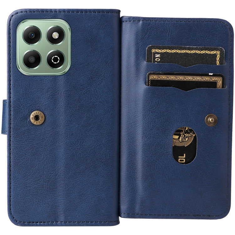 For Honor X6b Multi-Function Wallet 10 Card Slots Leather Phone Case