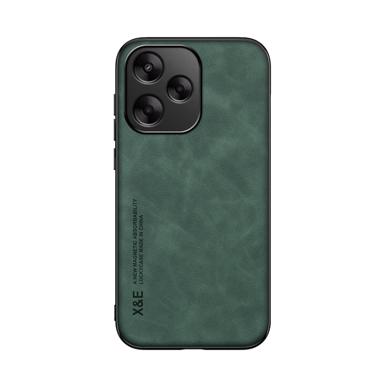 For Redmi 13 4G Skin Feel Magnetic Leather Back Phone Case