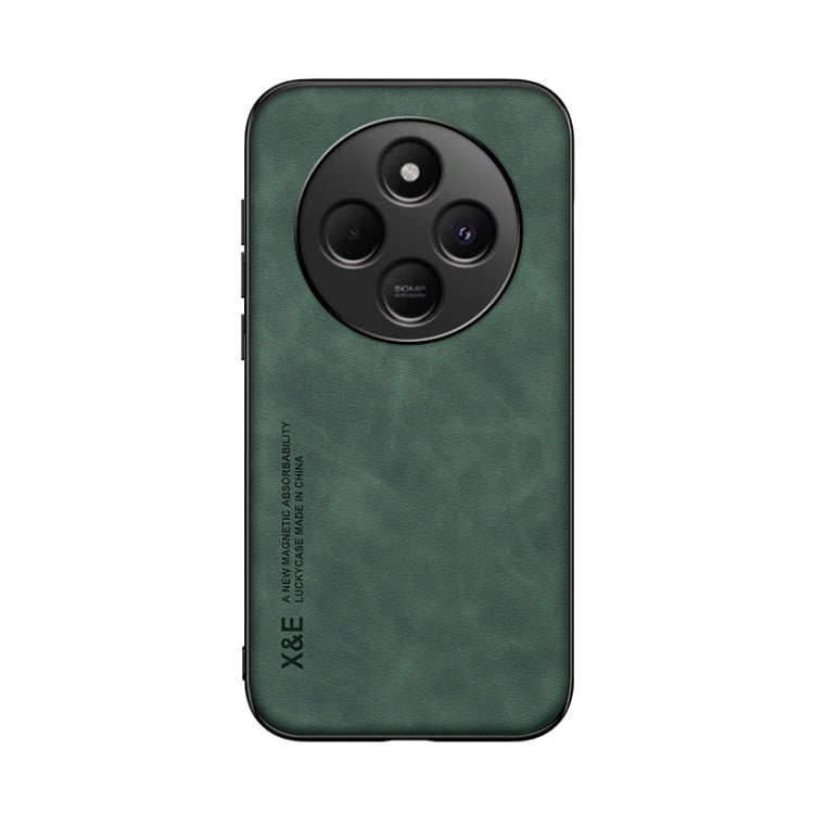 For Redmi 14C 4G Skin Feel Magnetic Leather Back Phone Case