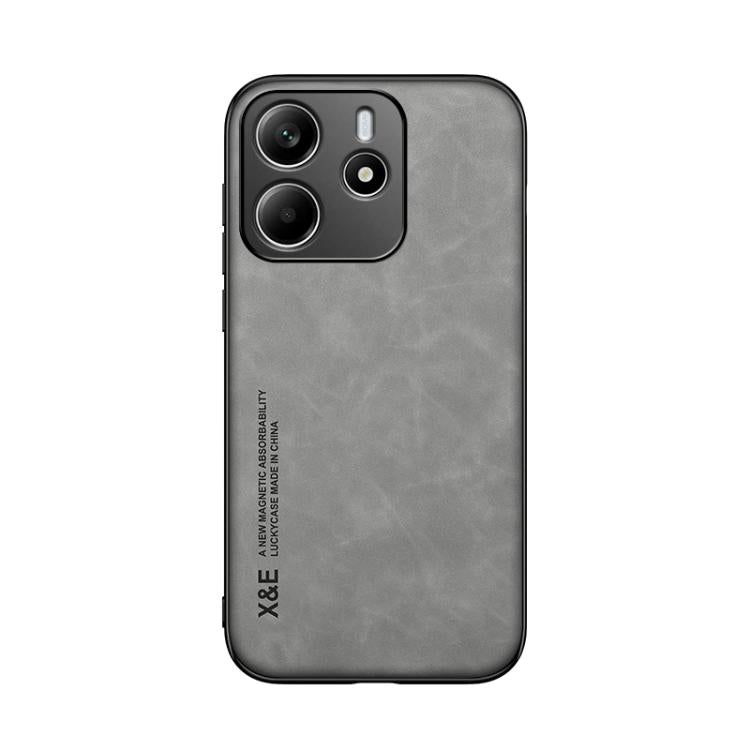 For Redmi Note 14 5G Global Skin Feel Magnetic Leather Back Phone Case