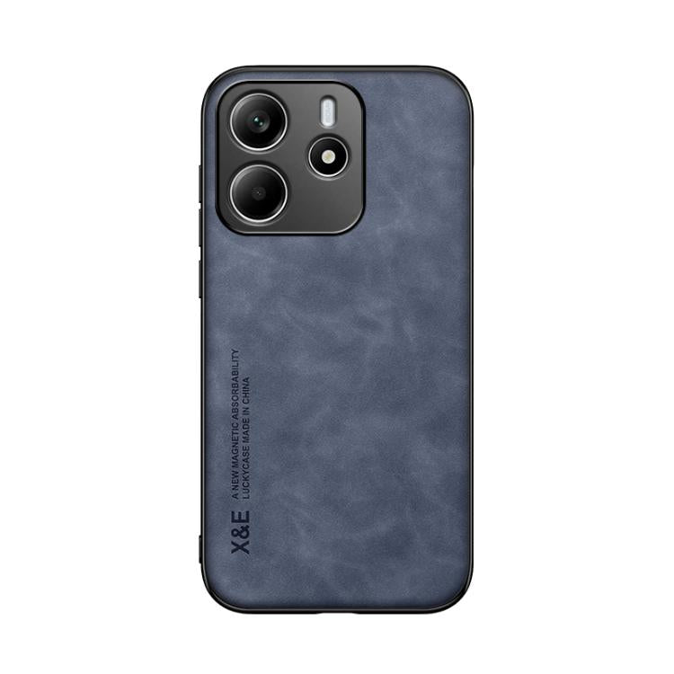 For Redmi Note 14 5G Global Skin Feel Magnetic Leather Back Phone Case