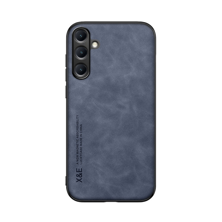 For Samsung Galaxy M15 Skin Feel Magnetic Leather Back Phone Case