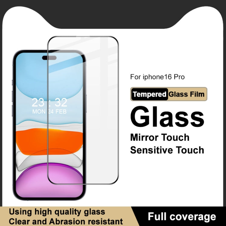 For iPhone 16 Pro imak 9H Surface Hardness Full Screen Tempered Glass Film Pro+ Series