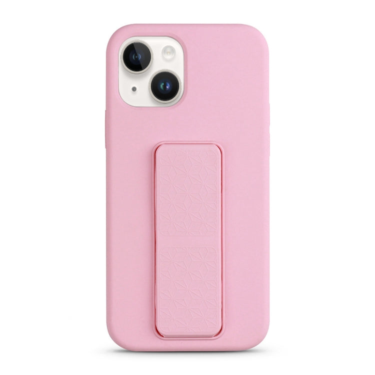 For iPhone 14 Plus Liquid Silicone Holder Phone Case