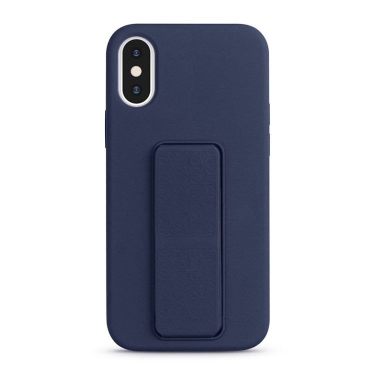 For iPhone XS / X Liquid Silicone Holder Phone Case