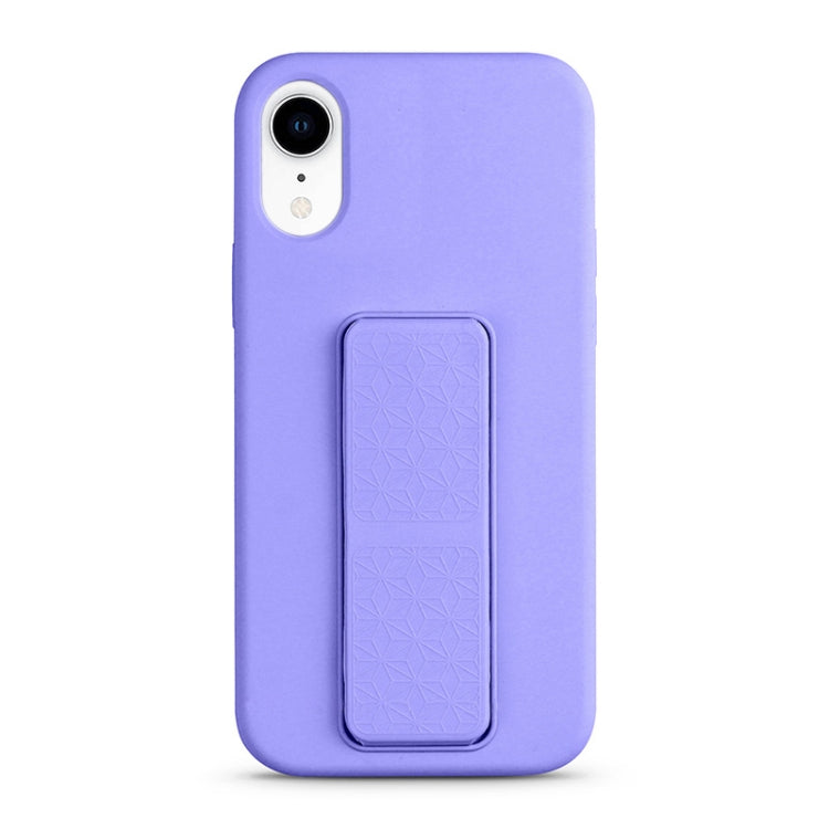 For iPhone XR Liquid Silicone Holder Phone Case