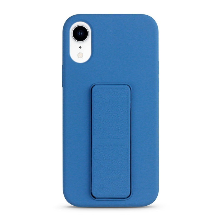 For iPhone XR Liquid Silicone Holder Phone Case