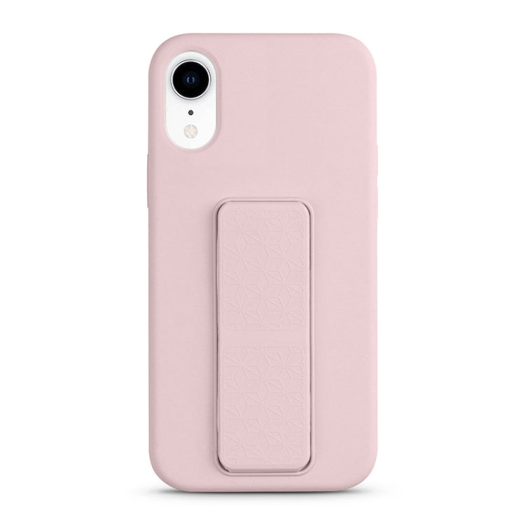For iPhone XR Liquid Silicone Holder Phone Case