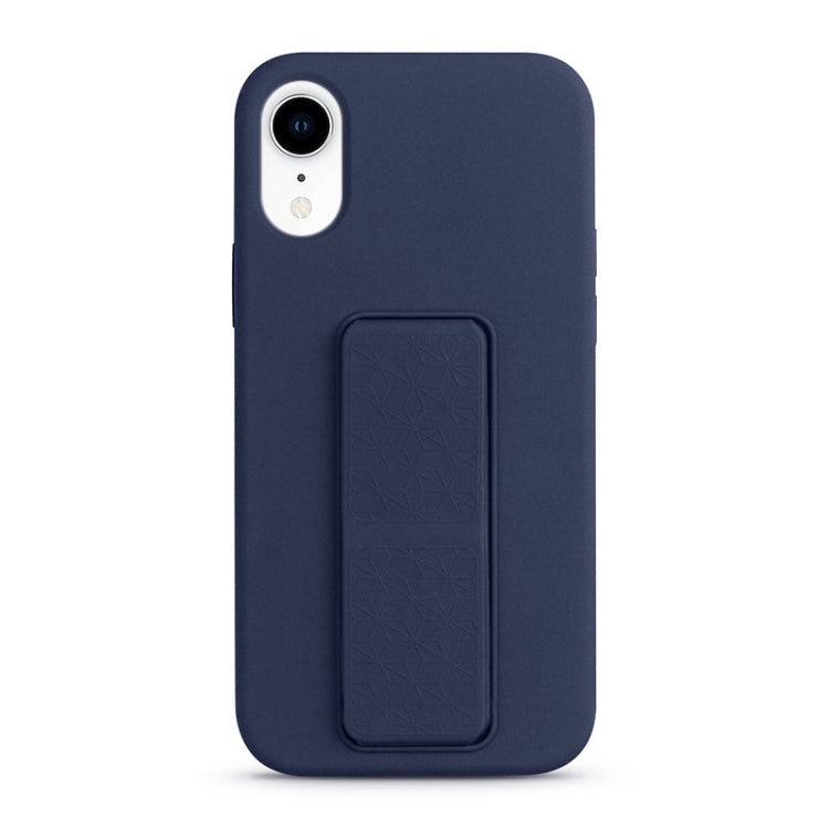 For iPhone XR Liquid Silicone Holder Phone Case