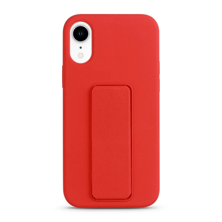For iPhone XR Liquid Silicone Holder Phone Case
