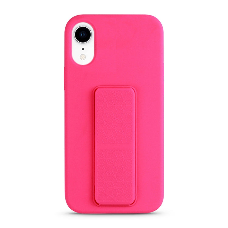 For iPhone XR Liquid Silicone Holder Phone Case