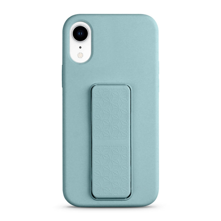 For iPhone XR Liquid Silicone Holder Phone Case