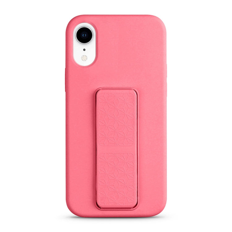 For iPhone XR Liquid Silicone Holder Phone Case
