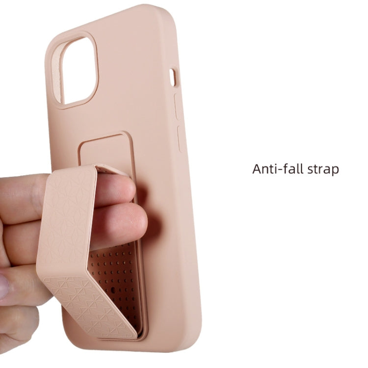 For iPhone 15 Liquid Silicone Holder Phone Case