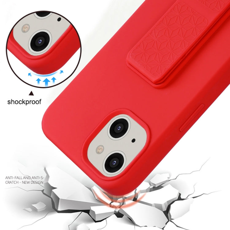 For iPhone 12 Pro Liquid Silicone Holder Phone Case
