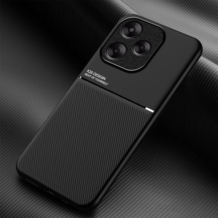 For Redmi 13 4G Classic Tilt Strip Grain Magnetic Shockproof PC + TPU Phone Case