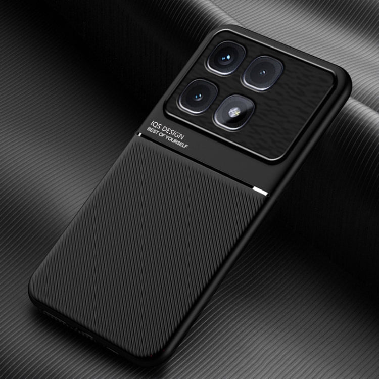 For Redmi K70 Ultra Classic Tilt Strip Grain Magnetic Shockproof PC + TPU Phone Case