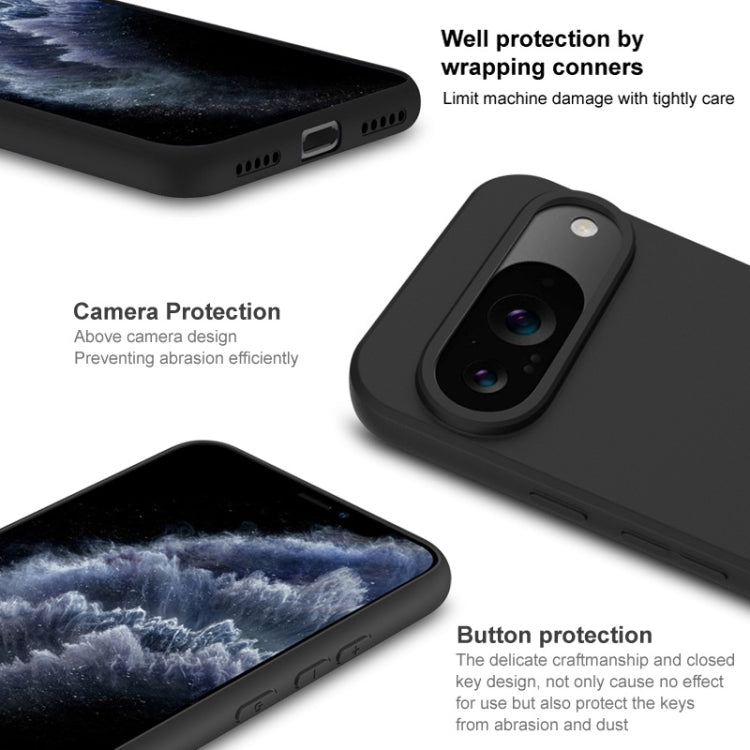 For Google Pixel 9 / Pixel 9 Pro IMAK UC-3 Series Shockproof Frosted TPU Phone Case - Black