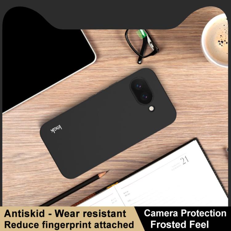 For Google Pixel 9a IMAK UC-3 Series Shockproof Frosted TPU Phone Case - Black