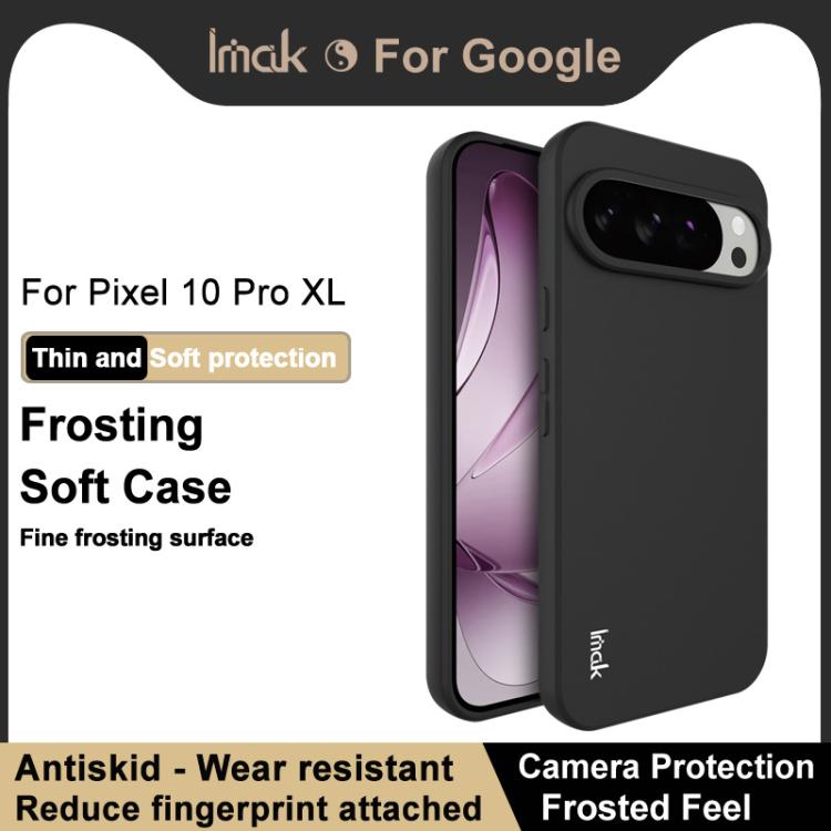 For Google Pixel 10 Pro XL IMAK UC-3 Series Shockproof Frosted TPU Phone Case - Black