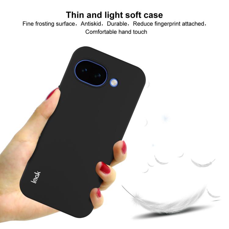 For Google Pixel 10a IMAK UC-3 Series Shockproof Frosted TPU Phone Case - Black