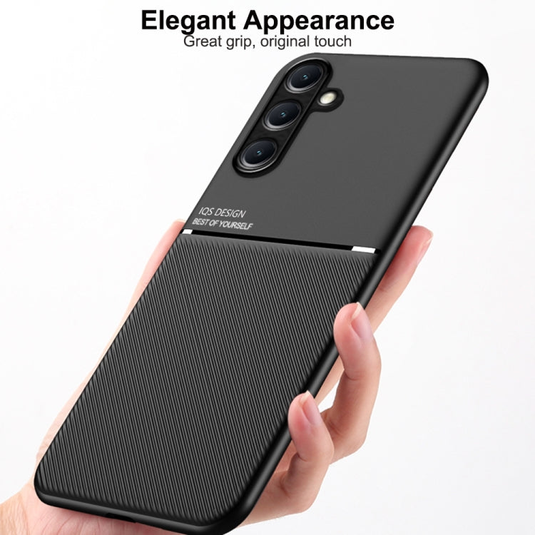 For Samsung Galaxy M15 Classic Tilt Strip Grain Magnetic Shockproof PC + TPU Phone Case