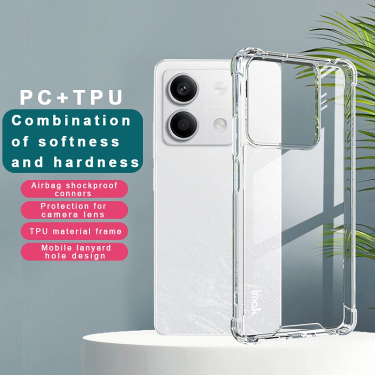 For Redmi Note 13 5G IMAK Space Shield PC + TPU Airbag Shockproof Phone Case - Transparent