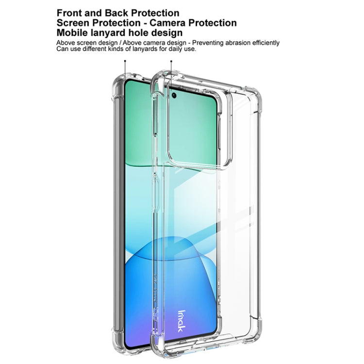 For Redmi Note 13 5G IMAK Space Shield PC + TPU Airbag Shockproof Phone Case - Transparent