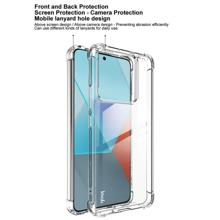 For Redmi Note 13 Pro 5G IMAK Space Shield PC + TPU Airbag Shockproof Phone Case - Transparent