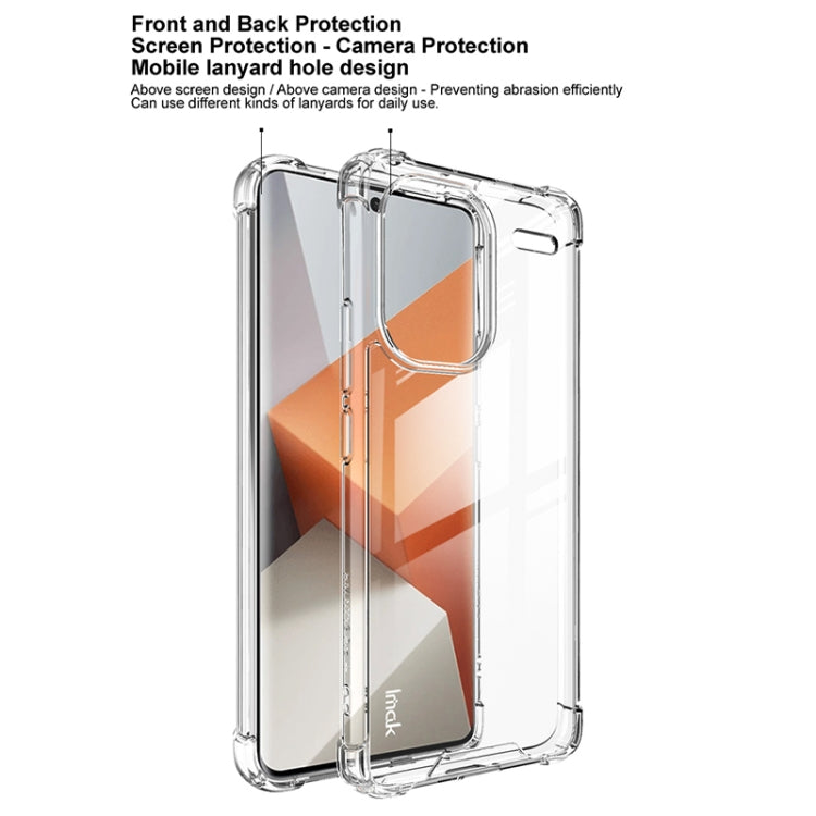 For Redmi Note 13 Pro+ 5G IMAK Space Shield PC + TPU Airbag Shockproof Phone Case - Transparent